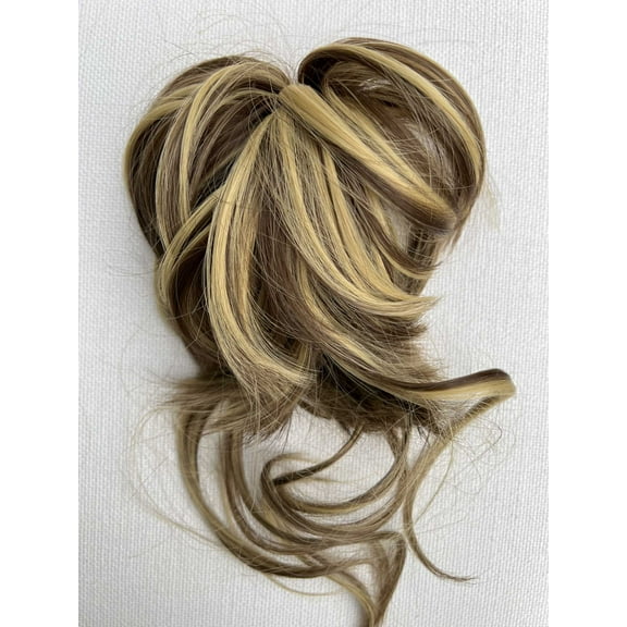 Apexhairs Messy Bun Hairpiece Chignon Curly Hair Bun Scrunchie Updo with Bangs Real Hair Bun