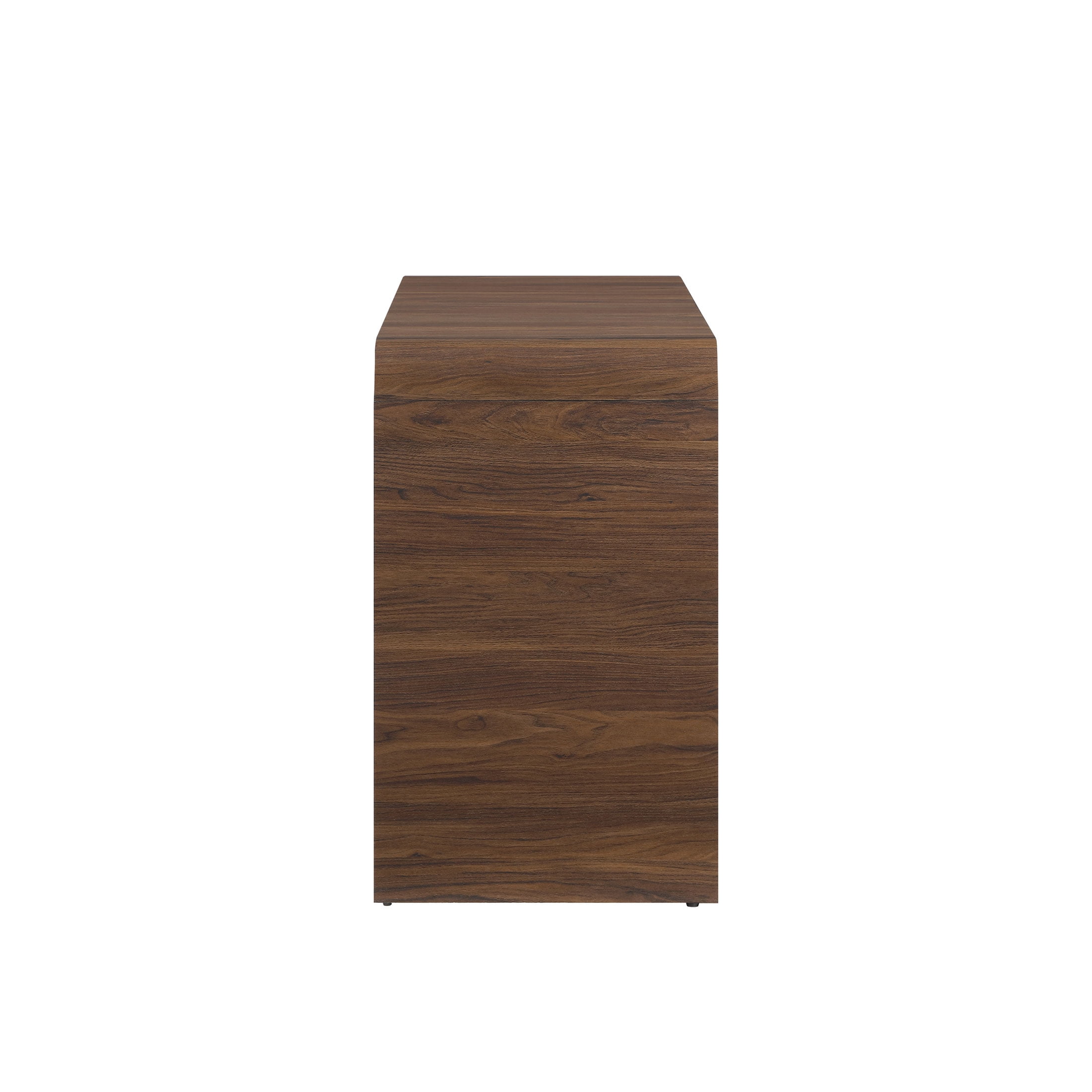 Better Homes & Gardens Juliet Curved Loft Desk with Storage, 19-inch depth, Walnut Finish