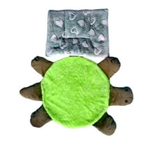 11'' Floor Turtle Foot Mop – Cute Double-Sided Turtle-Shaped Floor Cleaning Pad, Hands-Free Mop for Dust and Hair, Washable Reusable Foot Cleaner for Home and Office Floors (Green)