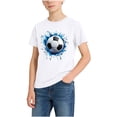 thumbnail image 2 of BXJX Boys Summer T-Shirts, Short Sleeves Sport Casual Crew Neck Kids Graphic Tees White Size 2-3 T, 2 of 7