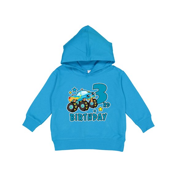 Inktastic 3rd Birthday Monster Truck Toddler Hoodie