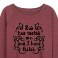 thumbnail image 3 of Instant Message - God Tested Me; I Failed - Women's Lightweight Terry Long Sleeve Shirt, 3 of 6