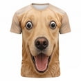 thumbnail image 3 of TGPMGRZ Cartoon T Shirt for Kids Back to School Short Sleeve Funny 3D Animal Tops Halloween Party #A07 Khaki 5-6 Years, 3 of 6