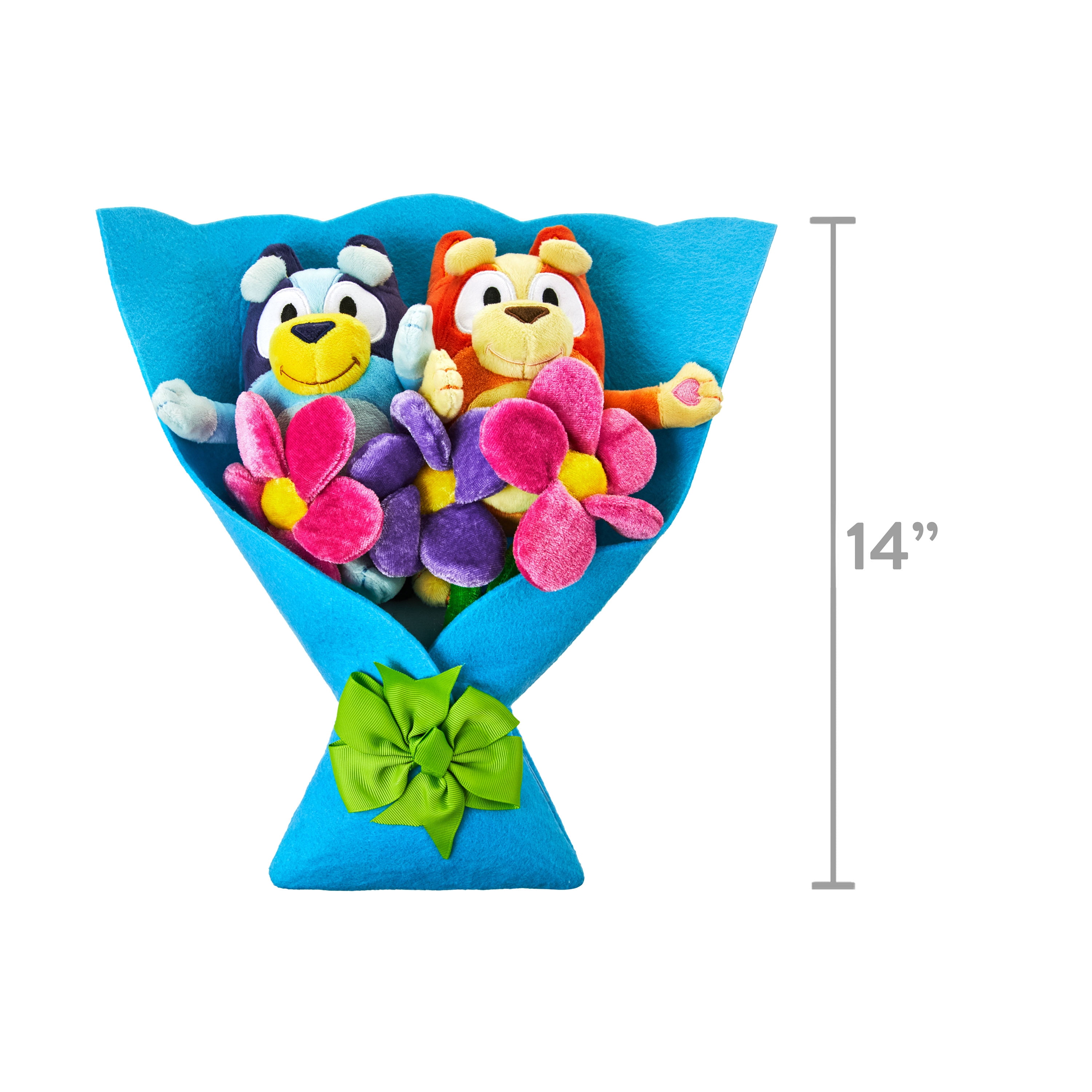 Bluey And Bingo Plush Valentine's Bouquet, Blue, All ages