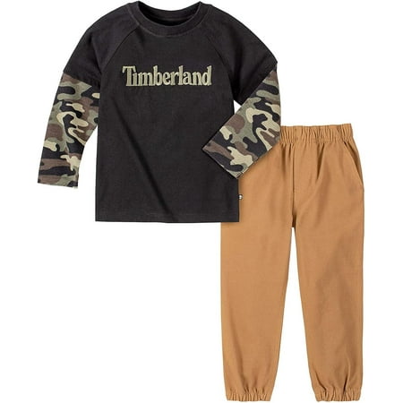 Timberland Boys 12-24 Months Camo Jogger Set (Black 24 Months)