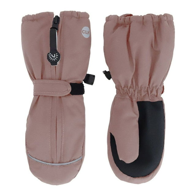 Calikids Mitaines d'Hiver Imperméables à Fermeture Éclair Frontale - Rose (MD, 4-6 Ans)