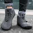 thumbnail image 2 of Rokment Mens Barefoot Winter Snow Boots Non Slip Fleece Lined Thermal Wide Toe Hiking Combat Ankle Booties, 2 of 6