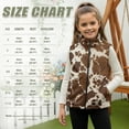 thumbnail image 6 of Xoenoiee Brown Cow Print Kids Full Zip up Vest Sleeveless High Neck Jackets Toddler Boys Girls Warm Lightweight Outwear for Travel Vacation, 7-8 Years, 6 of 7