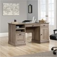 thumbnail image 2 of Bowery Hill Wood Executive Desk with File Drawer in Salt Oak, 2 of 10