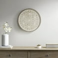 thumbnail image 5 of Madison Park Leah 27"x 1.25"D Round Two-tone Medallion Wall Decor in Natural/White, 5 of 9