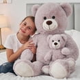 thumbnail image 2 of MaoGoLan Mommy and Baby Giant Teddy Bear 39" Bear Stuffed Animal Plush Toy, 2 of 6