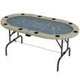 thumbnail image 4 of 70" Foldable Poker Table 10 Player Blackjack Game Table, Blue, 4 of 11