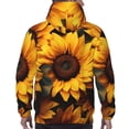thumbnail image 7 of Naloa Vibrant Sunflower Blooms Men's Casual Hooded Collar Drawstring Hoodies Pullover Sweatshirts Casual Long Sleeve Shirts-4X-Large, 7 of 7