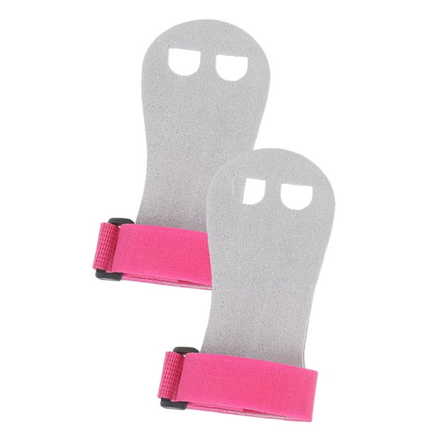 Protectores de manos para levantamiento de pesas, ligeros y transpirables para niños y adultos. Rosa l