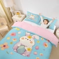 thumbnail image 3 of Erosebridal Kids Easter Rabbit Eggs Twin Bedding,Boys Girls Spring Cartoon Flowers Duvet Cover Set,2pcs,No Comforter,Pink Reversible, 3 of 6