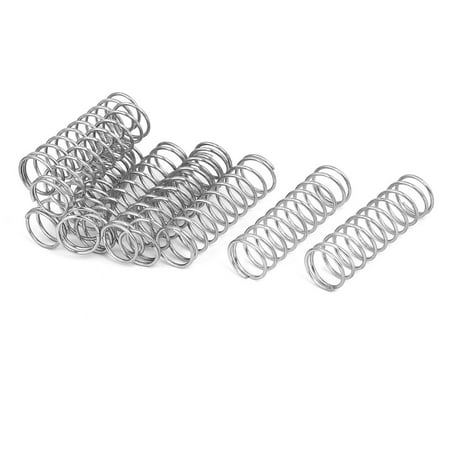 

1mmx12mmx40mm 304 Stainless Steel Compression Springs Silver Tone 10pcs