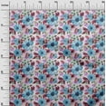 thumbnail image 2 of oneOone Viscose Chiffon Light Blue Fabric Leaves & Watercolor Flower Floral Sewing Fabric By The Yard Printed Diy Clothing Sewing Supplies 42 Inch Wide, 2 of 4
