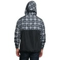 thumbnail image 6 of G-Style USA Men's Plaid Checkered Anorak Windbreaker Jacket JK5008 - Black - 4X-Large, 6 of 6