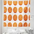 thumbnail image 1 of Fall Pumpkin Tapestry, Pop Art Shot Pattern of Harvest Season Top View Squash Autumn Print, Fabric Wall Hanging Decor for Bedroom Living Room Dorm, 5 Sizes, White Burnt Sienna, by Ambesonne, 1 of 1