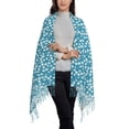 thumbnail image 2 of Honeii Beautiful Floral Print Scarf Oversized Scarf Tassel Fall Winter Thick Scarf Warm Shawl Women,Women's Scarves & Wraps, 2 of 8