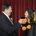 thumbnail image 4 of ​14in PhD Graduation Bear - Pink Faux Velvet Plush w/ Embroidered Regalia, Collectible Scholar Gift Set (Gown, Cap, Diploma, 6+ Safe)​​ Yellow, 4 of 8