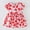 czb# Red19, variant on CUZIBR Toddler Dresses Heart Print High Waist Pleated A Line Short Sleeve Round Neck Soft Breathable Casual Loose Fit Party Fashionable Cozy Summer Sundress Prom Dresses,Red,2-3 Years