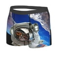 thumbnail image 2 of Disketp Astronaut In Outer Space Men'S Boxer Briefs,Soft And Breathable Cotton Underwear With Comfortflex Waistband, 2 of 9
