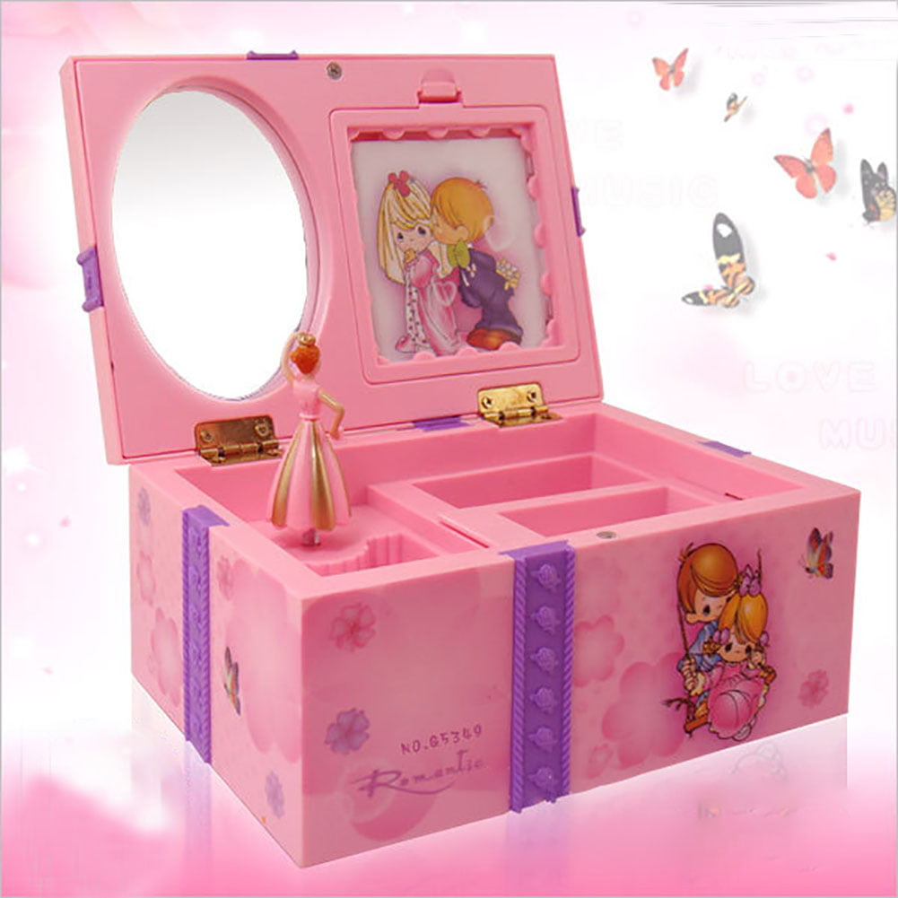 Details about    Kids Musical Jewelry Box for Girls with Drawer and Jewelry Set with Ballerina 