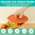 thumbnail image 3 of Sutowe 5Pcs Silicone Food Storage Lids Flower Design Reusable Heat Resistant Suction Lids Press Adsorption Airtight Seal for Various Containers​, 3 of 8