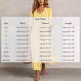thumbnail image 3 of NTACZA Shirt Dress Fall Dresses for Women Yellow Button Down Striped Cute Side Slit 3/4 Sleeve Maxi Beach Blouson Vacation XXXXL, 3 of 7