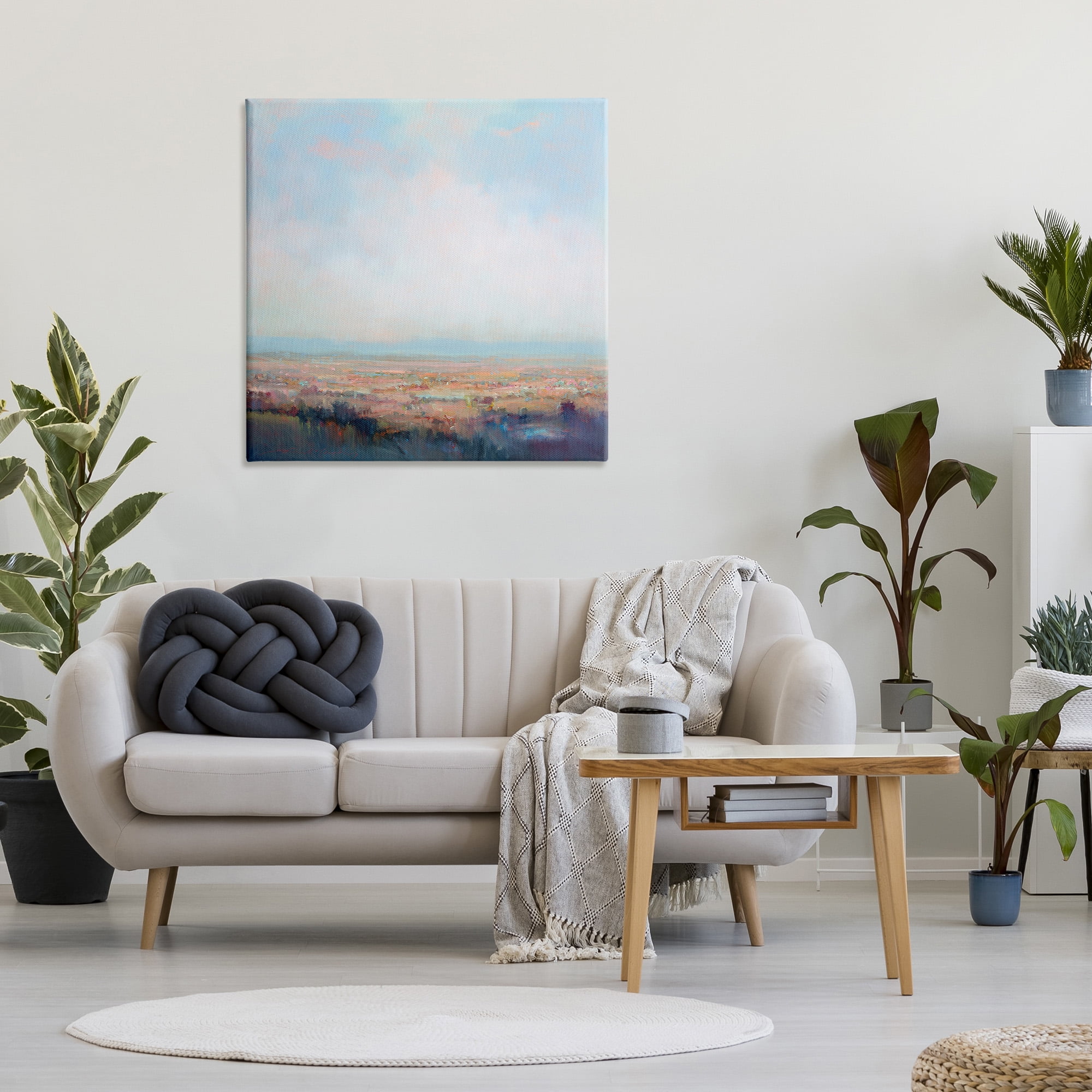 Stupell Industries Clear Sky over Nature Landscape Painting Gallery Wrapped Canvas Art Print Wall Art, 36 x 36