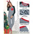thumbnail image 3 of Purcoar Christmas Pajamas for Family Stripe Sleepwear Sets Women S-XXL, 3 of 10