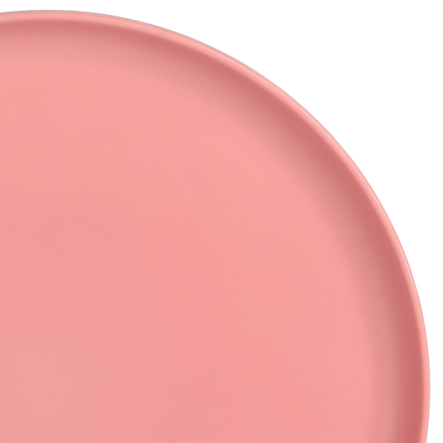 Gibson Home Crest 12 Piece Stackable Matte Melamine Dinnerware Set - Rose Red