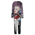 thumbnail image 5 of Harley Quinn Women Men Pajamas Zipper Onesie Jumpsuit Hooded One Piece Sleepwear, 5 of 8