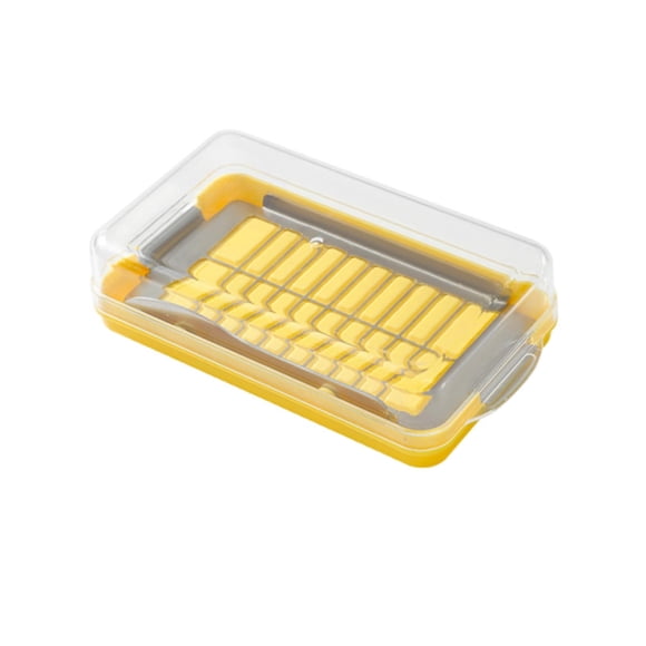 Solution de Rangement et de Coupe du Beurre pour la Cuisine – Trancheur et Coupe-Beurre en Acier Inoxydable avec Couvercle et Fourchette, Plat Hermétique pour une Préparation du Beurre Rapide et Sans Dégâts et une Organisation Intelligente de la Cuisine