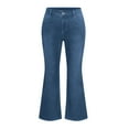 thumbnail image 7 of Women's Stretchy Mid Rise Flare Jeans Fashion Straight Leg Slim Denim Bell Bottom Long Pants, 7 of 7