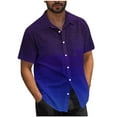 thumbnail image 2 of Blusa y camisa de manga corta con cuello vuelto para hombre, blusa informal de moda con cuello vuelto, blusa estampada de manga corta con botones, blusa de poliéster para hombre, 2 of 6