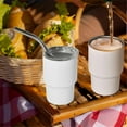 thumbnail image 3 of 6PCS Mini 3oz Tumbler Shot Glass with Straw and Lids , Sublimation Double Layer Shot Glasses Set for, 3 of 5