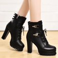thumbnail image 4 of Botas hasta la rodilla de alta calidad para mujer, botas de invierno de cuero suave hasta la rodilla, zapatos de Botas Largas de piel cálida y cómoda, color negro y marrón, 4 of 5