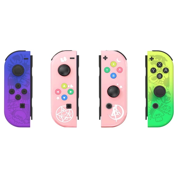 2 Pack Wireless Gaming Controller, Bluetooth Game Controller for Portable Gaming Consoles, Split L/R Gamepad with Motion & Vibration
