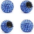 thumbnail image 1 of YISITIAN 4 PCS Car Tire Valve Stem Caps, Handmade Dustproof Crystal Rhinestone Auto Stem Air Cap Cover, Attractive Vehicle Exterior Accessories, Universal for Car Truck Motorcycle Bike CJ919-49531, 1 of 6