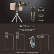 APEXEL Phone Lens Kits-22x Telephoto Lens/205°Fisheye Lens/120°Wide Angle Lens&20x Macro Lens/Tripod and Remote Shutter Works with iPhone 11 Plus X XS XR Samsung Huawei