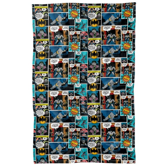 Batman Comic Pattern Fleece Blanket 36' x 58',Comic Pattern
