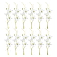 thumbnail image 1 of Flor Artificial Uxcell para Centros de Mesa con Velas Flotantes, Flores Artificiales de Orquídea Blancas, Paquete de 12, 1 of 5