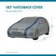 thumbnail image 3 of Duck Covers Weather Defender Hatchback Cover, Fits Hatchbacks up to 15 ft. 2 in. L Fits select: 2017 HONDA CIVIC, 2012-2016 FORD FOCUS, 3 of 10