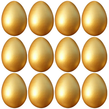 

NUOLUX 12Pcs DIY Easter Egg Natural Wooden Easter Eggs Decorative Party Favors