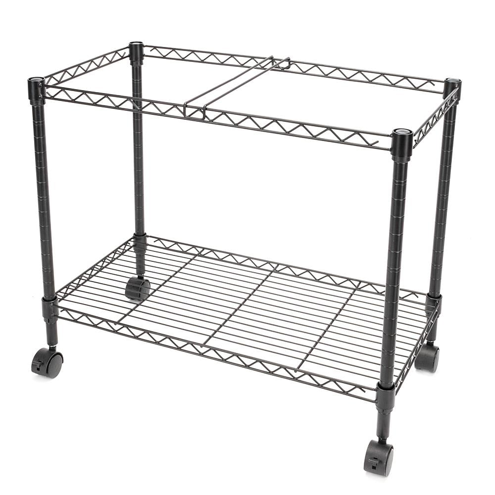 Zimtown Single Tier Metal Rolling Mobile File Cart 23.6 x 12.6 x 18" Office Supplies