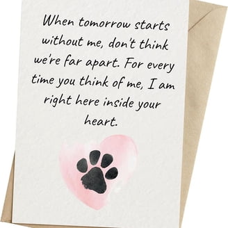 Pet Sympathy Card – Dog/Cat Loss Condolence Card With Forget-Me-Not Flowers, 5x7 Inches