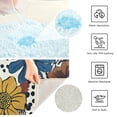 thumbnail image 3 of Yayeee Bath Rug for Bathroom Floor Non Slip Rectangle Fluffy Soft Absorbent Mat, 16"x24", Blue Flowers, 3 of 7
