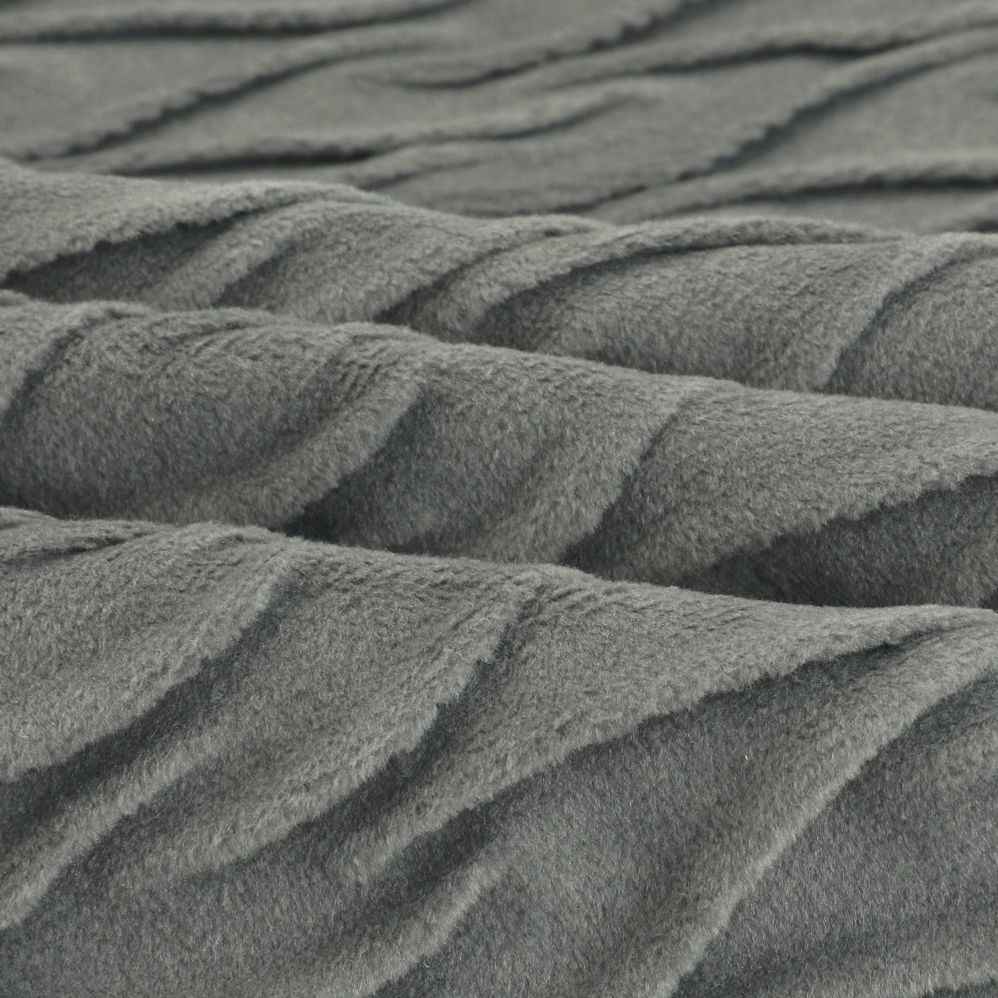 Unique Bargains 4 Solid Striped Square Decorative Throw Pillow Covers Textured Pillowcases Dark Gray 18" x 18"
